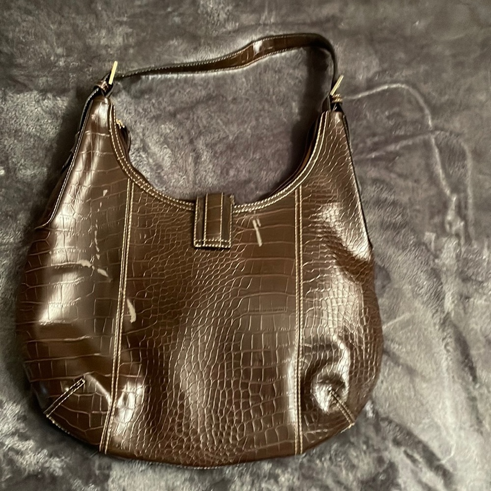 Brown Man Made Leather Purse
